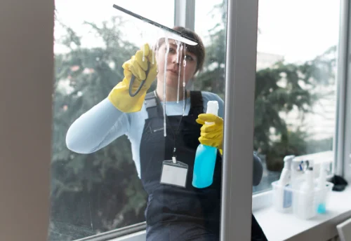 Nettoyage de vitres intérieures et extérieures à Sideville